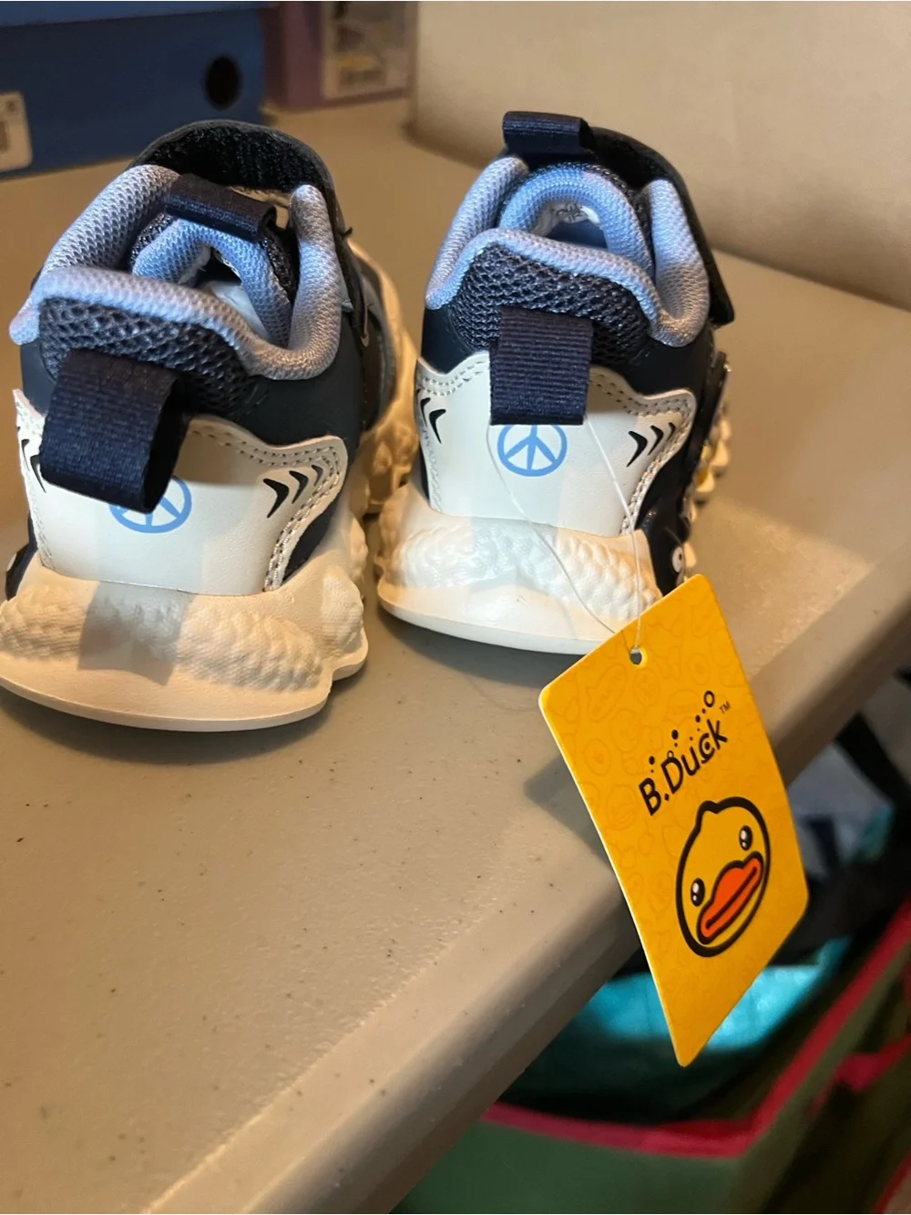 Kids Blue Multi-Color Light-Up Sneakers